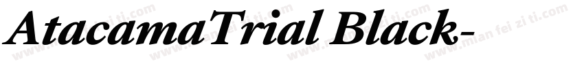 AtacamaTrial Black字体转换